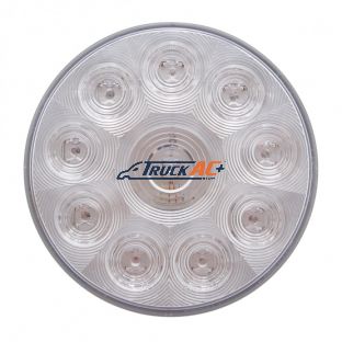 10 LED 4" Round Light (Stop, Turn & Tail) - Red LED/Clear Lens - United Pacific 38772