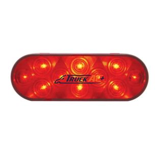 10 LED 6" Oval Light (Stop, Turn & Tail) - Red LED/Red Lens - United Pacific 38774