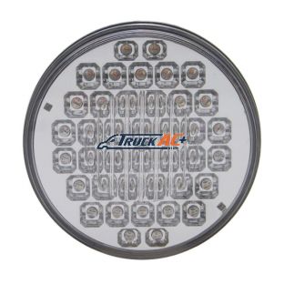 40 LED 4" Round Light (Stop, Turn & Tail) - Red LED/Clear Lens - United Pacific 38782