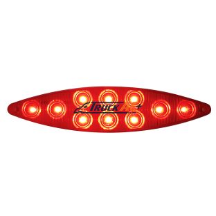 10 LED "Cat's Eye" Light (Stop, Turn & Tail) - Red LED/Red Lens - United Pacific 38797