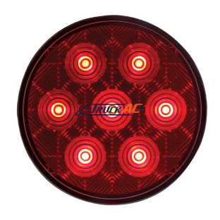 7 LED 4" Round Competition Series Light (Stop, Turn & Tail) - Red LED/Red Lens - United Pacific 39117