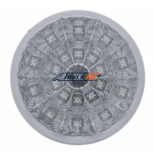 21 LED 4" Round Reflector Light (Stop, Turn & Tail) - Red LED/Clear Lens - United Pacific 39396