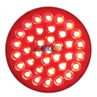36 LED 4" Round Light (Stop, Turn & Tail) - Red/Red Lens - United Pacific 39642B