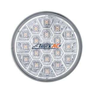 19 LED 4" Round Reflector Light (Stop, Turn & Tail) - Red LED/Clear Lens - United Pacific 39701