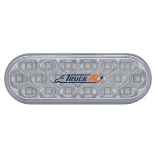 19 LED 6" Oval Reflector Light (Stop, Turn & Tail) - Red LED/Clear Lens - United Pacific 39705
