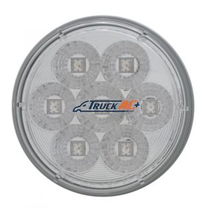 7 LED 4" Round Reflector Light (Stop, Turn & Tail) - Red LED/Clear Lens - United Pacific 39925B