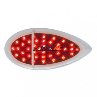 39 LED Flush Mount "Teardrop" Light (Stop, Turn & Tail) - Red LED/Red Lens - United Pacific 39944