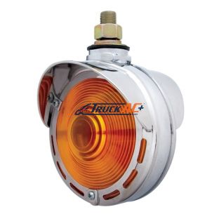 Double Face Turn Signal Light With Up-Side Down Visor - Amber & Red Lens - United Pacific 33107