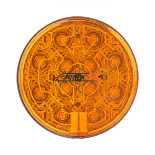 12 LED 4" Round Light (Turn Signal) With Heated Lens - Amber LED/Amber Lens - United Pacific 36074