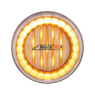 33 LED 4" Round Lumos Light X-Series (Turn Signal) - Amber LED/Clear Lens - United Pacific 36093