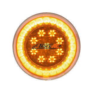 33 LED 4" Round Lumos Light S-Series (Turn Signal) - Amber LED/Clear Lens - United Pacific 36098
