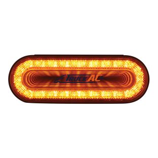 24 LED 6" Oval Mirage Light (Turn Signal) - Amber LED/Amber Lens - United Pacific 36657