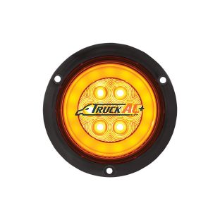 21 LED 4" Flange Mount GloLight (Turn Signal) - Amber LED/Amber Lens - United Pacific 36958