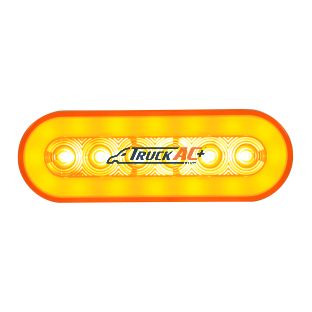 22 LED 6" Oval GloLight (Turn Signal) - Amber LED/Amber Lens - United Pacific 37129