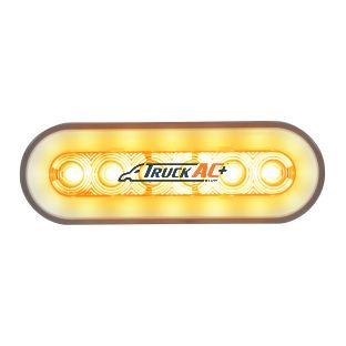 22 LED 6" Oval GloLight (Turn Signal) - Amber LED/Clear Lens - United Pacific 37131
