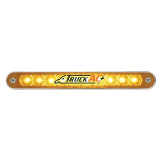 10 LED 6-1/2" Turn Signal Light Bar With Bezel - Amber LED/Amber Lens - United Pacific 37637