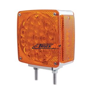 45 LED Double Stud Double Face Turn Signal Light (Driver) - Amber & Red LED/Amber & Red Lens - United Pacific 38703