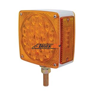 45 LED Single Stud Double Face Turn Signal Light - Amber LED/Amber Lens - United Pacific 38709