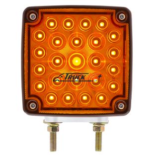 52 LED Double Stud Double Face Turn Signal Light (Driver) - Amber & Red LED/Amber & Red Lens - United Pacific 38756