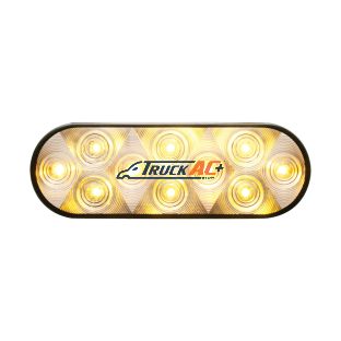10 LED 6" Oval Turn Signal Light - Amber LED/Clear Lens - United Pacific 38777B