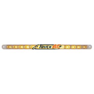 14 LED 12" Turn Signal Light Bar - Amber LED/Clear Lens - United Pacific 38948