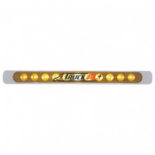 11 LED 17" P/T/C Light Bar With Chrome Bezel - Amber LED/Amber Lens - United Pacific 39250