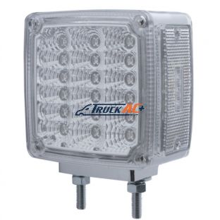 39 LED Reflector Double Face Turn Signal Light (Driver) - Amber & Red LED/Clear Lens - United Pacific 39379