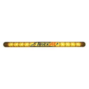 14 LED 12" Turn Signal Light Bar With Bezel - Amber LED/Amber Lens - United Pacific 39606