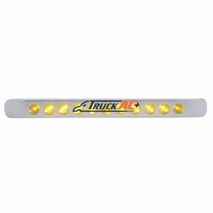 11 LED 17" Turn Signal Light Bar With Bezel - Amber LED/Amber Lens - United Pacific 39690