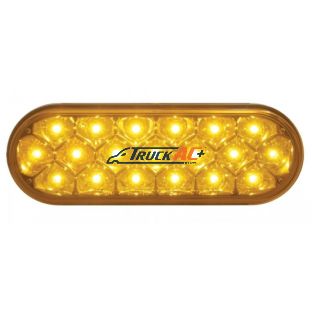 19 LED 6" Oval Reflector Turn Signal Light - Amber LED/Amber Lens - United Pacific 39704
