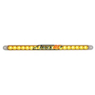 19 LED 12" Reflector Turn Signal Light Bar - Amber LED/Clear Lens - United Pacific 39775B