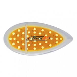 39 LED Flush Mount "Teardrop" Turn Signal Light - Amber LED/Amber Lens - United Pacific 39943