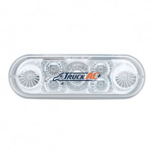 7 LED 6" Oval Reflector Turn Signal Light - Amber LED/Clear Lens - United Pacific 39978
