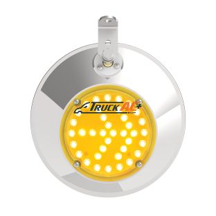 8-1/2" 430 Stainless Steel Convex Mirror With LED - Driver - United Pacific 86503