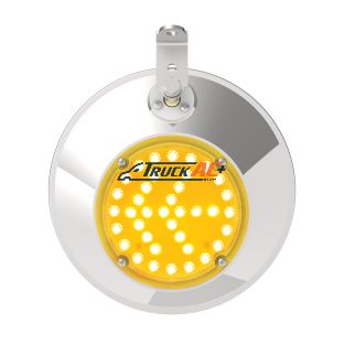 8-1/2" 430 Stainless Steel Convex Mirror With LED - Passenger - United Pacific 86504