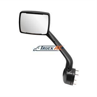 Chrome Hood Mirror Assembly W/ Sequential LED Turn Signal For 2013-2021 Kenworth T680 & Peterbilt 579 - Driver - United Pacific 42240