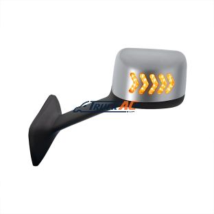 Chrome Plastic Hood Mirror Assembly With Sequential LED Turn Signals For 2018-2024 International LT-Driver - United Pacific 42252