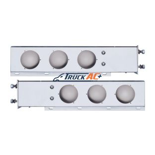 3-3/4" Bolt Pattern 430 SS Spring Loaded Light Bar With Three 4" Light Cutouts (Pair) - United Pacific 22300