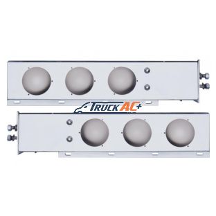 2" Bolt Pattern 430 SS Spring Loaded Light Bar With Three 4" Light Cutouts (Pair) - United Pacific 22302