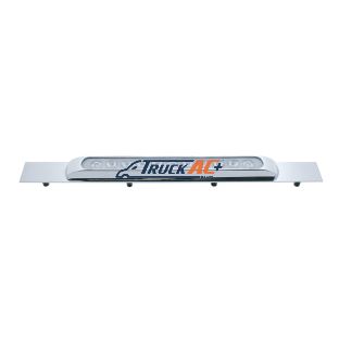 Chrome Top Mud Flap Plate With 11 LED 17" Light Bar & Bezel - Red LED/Clear Lens (Each) - United Pacific 10394