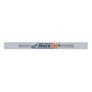 Chrome Top Mud Flap Plate With 23 LED 17" Reflector Light Bar - Red LED/Clear Lens (Each) - United Pacific 20868