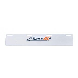 Stainless Top Mud Flap Plate - 17" Light Bar Cutout (Each) - United Pacific 21396