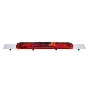 Chrome Top Mud Flap Plate With 19 LED 17" Light Bar - Red LED/Red Lens (Each) - United Pacific 36713