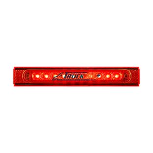 10 LED Conspicuity Reflector Plate Light With Red Reflector - Red LED/Red Lens (Each) - United Pacific 37166