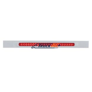 Chrome Top Mud Flap Plate With 23 SMD LED Light Bar & Bezel - Red LED/Red Lens (Each) - United Pacific 37319