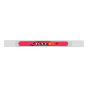 Chrome Top Mud Flap Plate With 28 LED 17" GloLight Bar & Bezel - Red LED/Clear Lens (Each) - United Pacific 63795