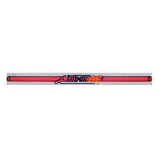 Chrome Top Mud Flap Plate With Two 24 LED 12" GloLight Bars - Red LED/Red Lens (Each) - United Pacific 63808