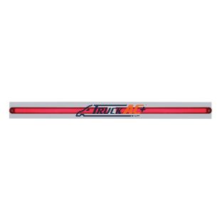 Chrome Top Mud Flap Plate With Two 24 LED 12" GloLight Bars - Red LED/Red Lens (Each) - United Pacific 63812
