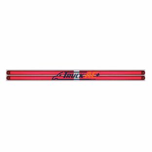 Chrome Top Mud Flap Plate With Four 24 LED 12" GloLight Bars - Red LED/Red Lens (Each) - United Pacific 63814