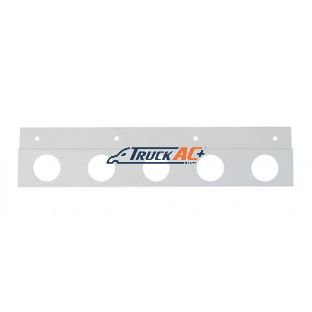 Stainless Top Mud Flap Plate - Five 2" Light Cutout - United Pacific 21397